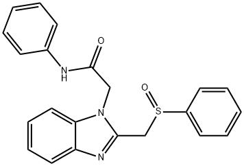 N-PHENYL-2-(2-[(PHENYLSULFINYL)METHYL]-1H-1,3-BENZIMIDAZOL-1-YL)ACETAMIDE 结构式