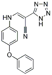 2-(2H-2,3,4,5-TETRAAZOLYL)-3-((4-PHENOXYPHENYL)AMINO)PROP-2-ENENITRILE 结构式