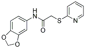 N-(1,3-BENZODIOXOL-5-YL)-2-(2-PYRIDINYLSULFANYL)ACETAMIDE 结构式
