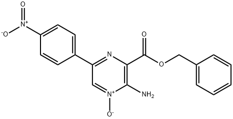 2-AMINO-3-BENZYLOXYCARBONYL-5-(4-NITROPHENYL)PYRAZINE-1-OXIDE 结构式