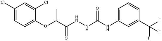 1-(2-(2,4-DICHLOROPHENOXY)PROPIONYL)-4-(3-(TRIFLUOROMETHYL)PHENYL)SEMICARBAZIDE 结构式