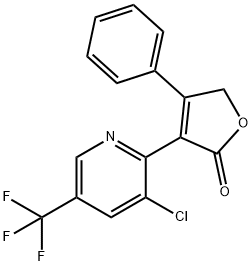 3-[3-Chloro-5-(trifluoromethyl)-2-pyridinyl]-4-phenyl-2(5H)-furanone 结构式