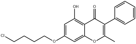 7-(4-CHLOROBUTOXY)-5-HYDROXY-2-METHYL-3-PHENYL-4H-CHROMEN-4-ONE 结构式