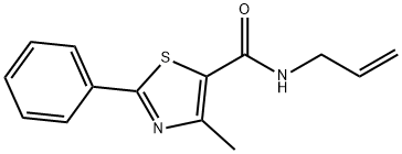 N-烯丙基-4-甲基-2-苯基噻唑-5-甲酰胺 结构式
