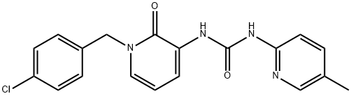 N-[1-(4-CHLOROBENZYL)-2-OXO-1,2-DIHYDRO-3-PYRIDINYL]-N'-(5-METHYL-2-PYRIDINYL)UREA 结构式