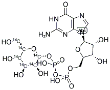 GUANOSINE DIPHOSPHATE MANNOSE, [MANNOSE-14C(U)]- 结构式