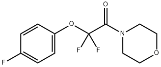 2,2-DIFLUORO-2-(4-FLUOROPHENOXY)-1-MORPHOLINO-1-ETHANONE 结构式