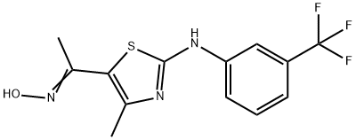 (3-((HYDROXYIMINO)ETHYL)-4-METHYL(2,5-THIAZOLYL))(3-(TRIFLUOROMETHYL)PHENYL)AMINE 结构式