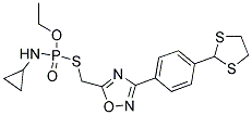 5-[(ETHOXY CYCLOPROPYLAMINOPHOSPHONYL)THIOMETHYL]-3-[4-(1,3-DITHIOLAN-2-YL)PHENYL]-1,2,4-OXADIAZOLE 结构式