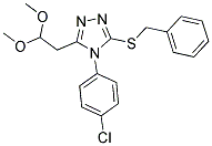 2-[5-(BENZYLSULFANYL)-4-(4-CHLOROPHENYL)-4H-1,2,4-TRIAZOL-3-YL]-1-METHOXYETHYL METHYL ETHER 结构式