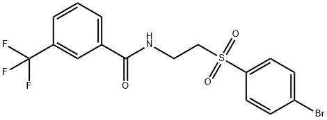 N-(2-[(4-BROMOPHENYL)SULFONYL]ETHYL)-3-(TRIFLUOROMETHYL)BENZENECARBOXAMIDE 结构式