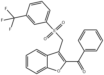 PHENYL[3-(([3-(TRIFLUOROMETHYL)PHENYL]SULFONYL)METHYL)-1-BENZOFURAN-2-YL]METHANONE 结构式
