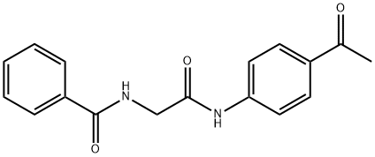 N-[2-(4-ACETYLANILINO)-2-OXOETHYL]BENZENECARBOXAMIDE 结构式