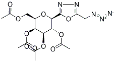 1-[(5-(3,4,5-Tri(acetyloxy)-6-[(acetyloxy)methyl]tetrahydro-2H-pyran-2-yl)-1,3,4-oxadiazol-2-yl)methyl]triaza-1,2-dien-2-ium 结构式