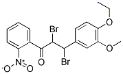 2,3-DIBROMO-3-(4-ETHOXY-3-METHOXYPHENYL)-1-(2-NITROPHENYL)PROPAN-1-ONE 结构式