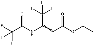 ETHYL 4,4,4-TRIFLUORO-3-[(2,2,2-TRIFLUOROACETYL)AMINO]-2-BUTENOATE 结构式