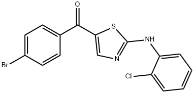 (4-Bromophenyl)[2-(2-chloroanilino)-1,3-thiazol-5-yl]methanone 结构式