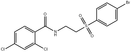 N-(2-[(4-Bromophenyl)sulfonyl]ethyl)-2,4-dichlorobenzenecarboxamide 结构式