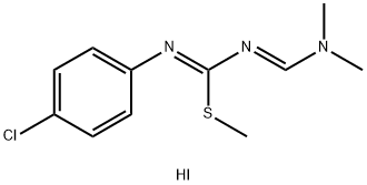 N-(([(4-CHLOROANILINO)(METHYLSULFANYL)METHYLENE]AMINO)METHYLENE)-N-METHYLMETHANAMINIUM IODIDE 结构式