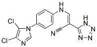 2-(2H-2,3,4,5-TETRAAZOLYL)-3-((4-(4,5-DICHLOROIMIDAZOLYL)PHENYL)AMINO)PROP-2-ENENITRILE 结构式