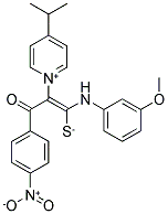 2-(4-ISOPROPYLPYRIDINIUM-1-YL)-1-(3-METHOXYANILINO)-3-(4-NITROPHENYL)-3-OXOPROP-1-ENE-1-THIOLATE 结构式