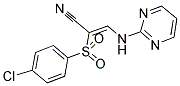 2-((4-CHLOROPHENYL)SULFONYL)-3-(PYRIMIDIN-2-YLAMINO)PROP-2-ENENITRILE 结构式