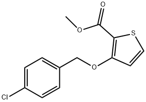 METHYL 3-[(4-CHLOROBENZYL)OXY]-2-THIOPHENECARBOXYLATE 结构式