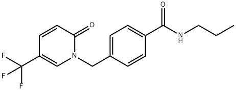 4-([2-OXO-5-(TRIFLUOROMETHYL)-1(2H)-PYRIDINYL]METHYL)-N-PROPYLBENZENECARBOXAMIDE 结构式
