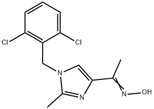 1-[1-(2,6-DICHLOROBENZYL)-2-METHYL-1H-IMIDAZOL-4-YL]-1-ETHANONE OXIME 结构式