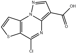 5-CHLOROPYRAZOLO[1,5-A]THIENO[2,3-E]PYRIMIDINE-3-CARBOXYLIC ACID 结构式