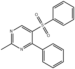 2-METHYL-4-PHENYL-5-(PHENYLSULFONYL)PYRIMIDINE 结构式