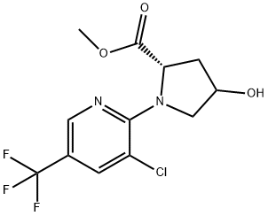 METHYL 1-[3-CHLORO-5-(TRIFLUOROMETHYL)-2-PYRIDINYL]-4-HYDROXY-2-PYRROLIDINECARBOXYLATE 结构式