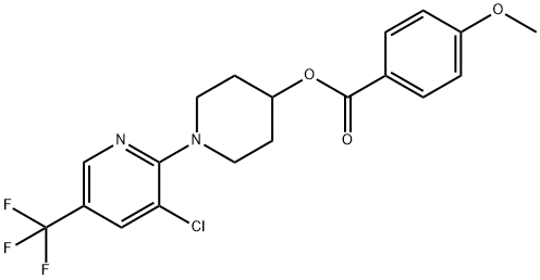 1-[3-CHLORO-5-(TRIFLUOROMETHYL)-2-PYRIDINYL]-4-PIPERIDINYL 4-METHOXYBENZENECARBOXYLATE 结构式