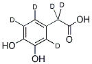 3,4-DIHYDROXYPHENYLACETIC ACID (RING-D3, 2,2-D2) 结构式