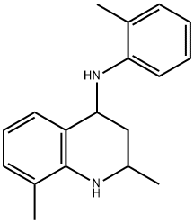 喹啉,1,2,3,4-四氢-2,8-二甲基-4-(2-甲基苯基氨基)- 结构式