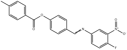 4-([(4-FLUORO-3-NITROPHENYL)IMINO]METHYL)PHENYL 4-METHYLBENZENECARBOXYLATE 结构式