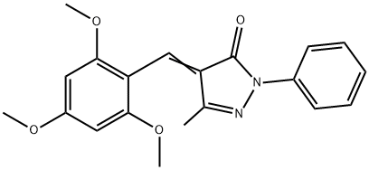 3-METHYL-1-PHENYL-4-((2,4,6-TRIMETHOXYPHENYL)METHYLENE)-2-PYRAZOLIN-5-ONE 结构式