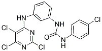 N-(4-CHLOROPHENYL)-N'-(3-[(2,5,6-TRICHLOROPYRIMIDIN-4-YL)AMINO]PHENYL)UREA 结构式