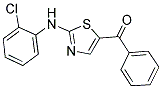 [2-(2-CHLOROANILINO)-1,3-THIAZOL-5-YL](PHENYL)METHANONE 结构式