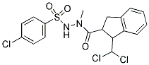 N'1-([1-(DICHLOROMETHYL)-2,3-DIHYDRO-1H-INDEN-2-YL]CARBONYL)-N'1-METHYL-4-CHLOROBENZENE-1-SULFONOHYDRAZIDE 结构式