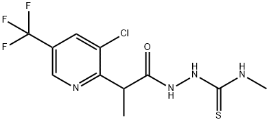 2-(2-[3-CHLORO-5-(TRIFLUOROMETHYL)-2-PYRIDINYL]PROPANOYL)-N-METHYL-1-HYDRAZINECARBOTHIOAMIDE 结构式