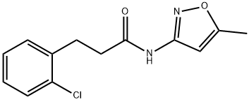 3-(2-CHLOROPHENYL)-N-(5-METHYLISOXAZOL-3-YL)PROPANAMIDE 结构式