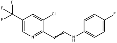 N-(2-[3-CHLORO-5-(TRIFLUOROMETHYL)-2-PYRIDINYL]VINYL)-4-FLUOROANILINE 结构式