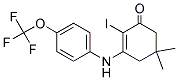 2-Iodo-5,5-dimethyl-3-((4-(trifluoromethoxy)phenyl)amino)cyclohex-2-en-1-one 结构式
