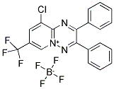 9-Chloro-2,3-diphenyl-7-(trifluoromethyl)pyrido[1,2-b][1,2,4]triazin-5-ium tetrafluoroborate 结构式