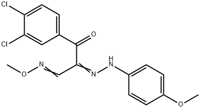 3-(3,4-DICHLOROPHENYL)-2-[2-(4-METHOXYPHENYL)HYDRAZONO]-3-OXOPROPANAL O-METHYLOXIME 结构式