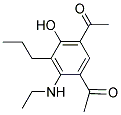 1-[5-ACETYL-2-(ETHYLAMINO)-4-HYDROXY-3-PROPYLPHENYL]ETHAN-1-ONE 结构式