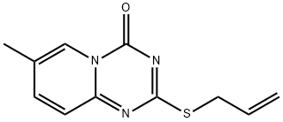 2-(Allylsulfanyl)-7-methyl-4H-pyrido[1,2-a][1,3,5]triazin-4-one 结构式