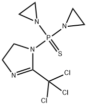 1-(BIS-AZIRIDIN-1-YL-PHOSPHINOTHIOYL)-2-TRICHLOROMETHYL-4,5-DIHYDRO-1H-IMIDAZOLE 结构式