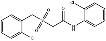 2-[(2-CHLOROBENZYL)SULFONYL]-N-(2-CHLOROPHENYL)ACETAMIDE 结构式